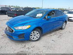 2020 Ford Fusion S Синий vin: 3FA6P0G72LR167933