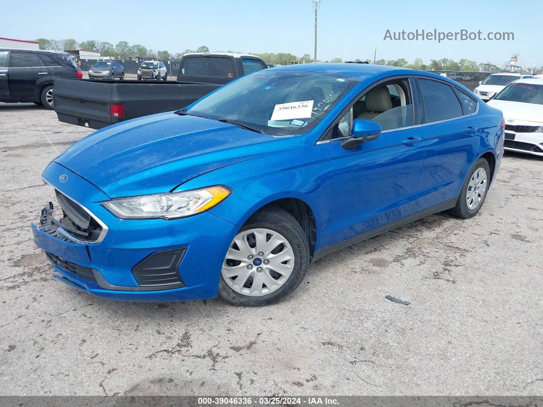 2020 Ford Fusion S Синий vin: 3FA6P0G72LR167933