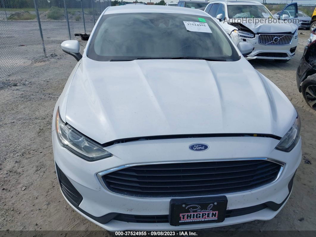 2020 Ford Fusion S White vin: 3FA6P0G72LR266705