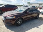 2013 Ford Fusion S Burgundy vin: 3FA6P0G73DR130178