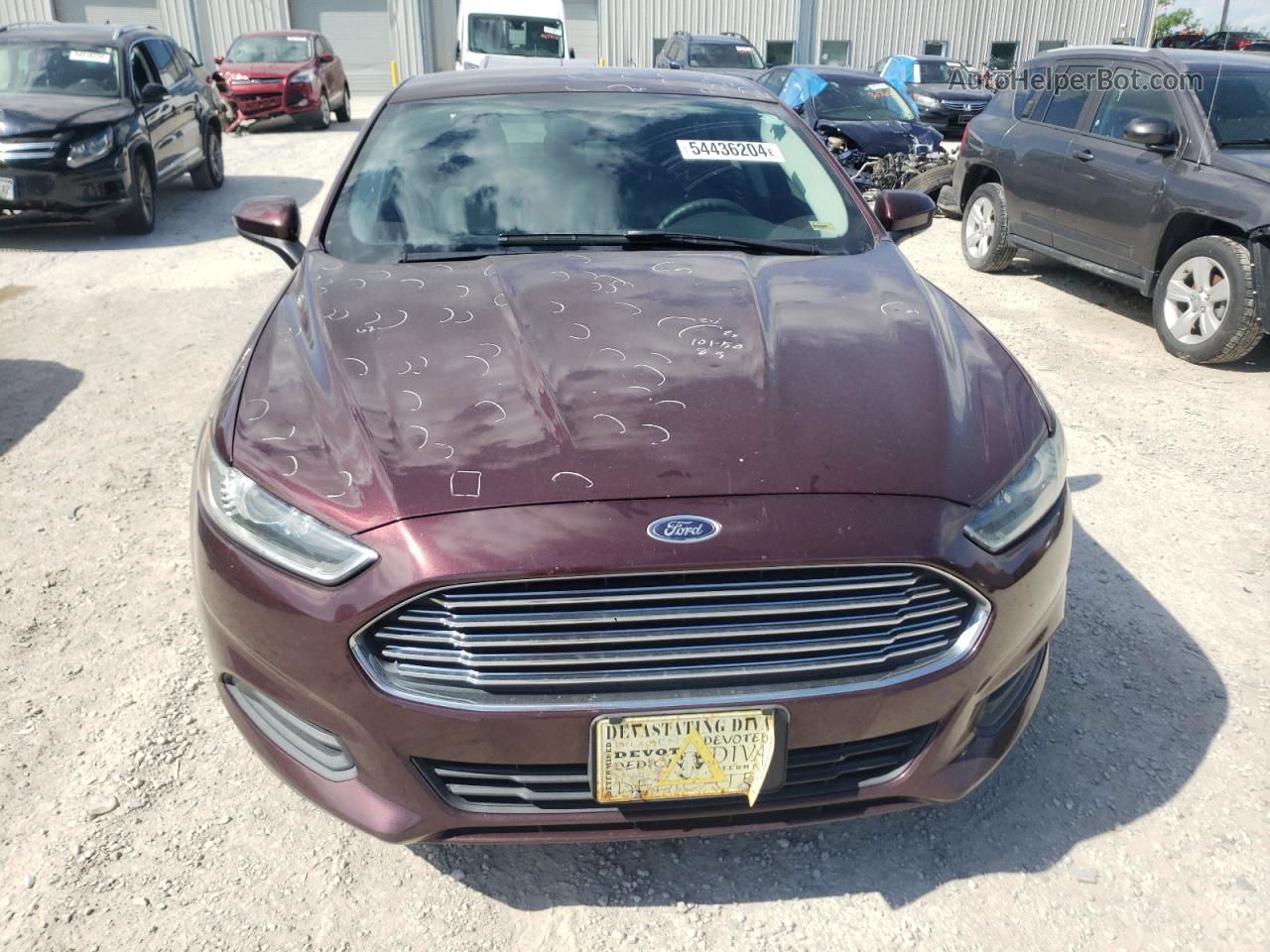 2013 Ford Fusion S Burgundy vin: 3FA6P0G73DR130178