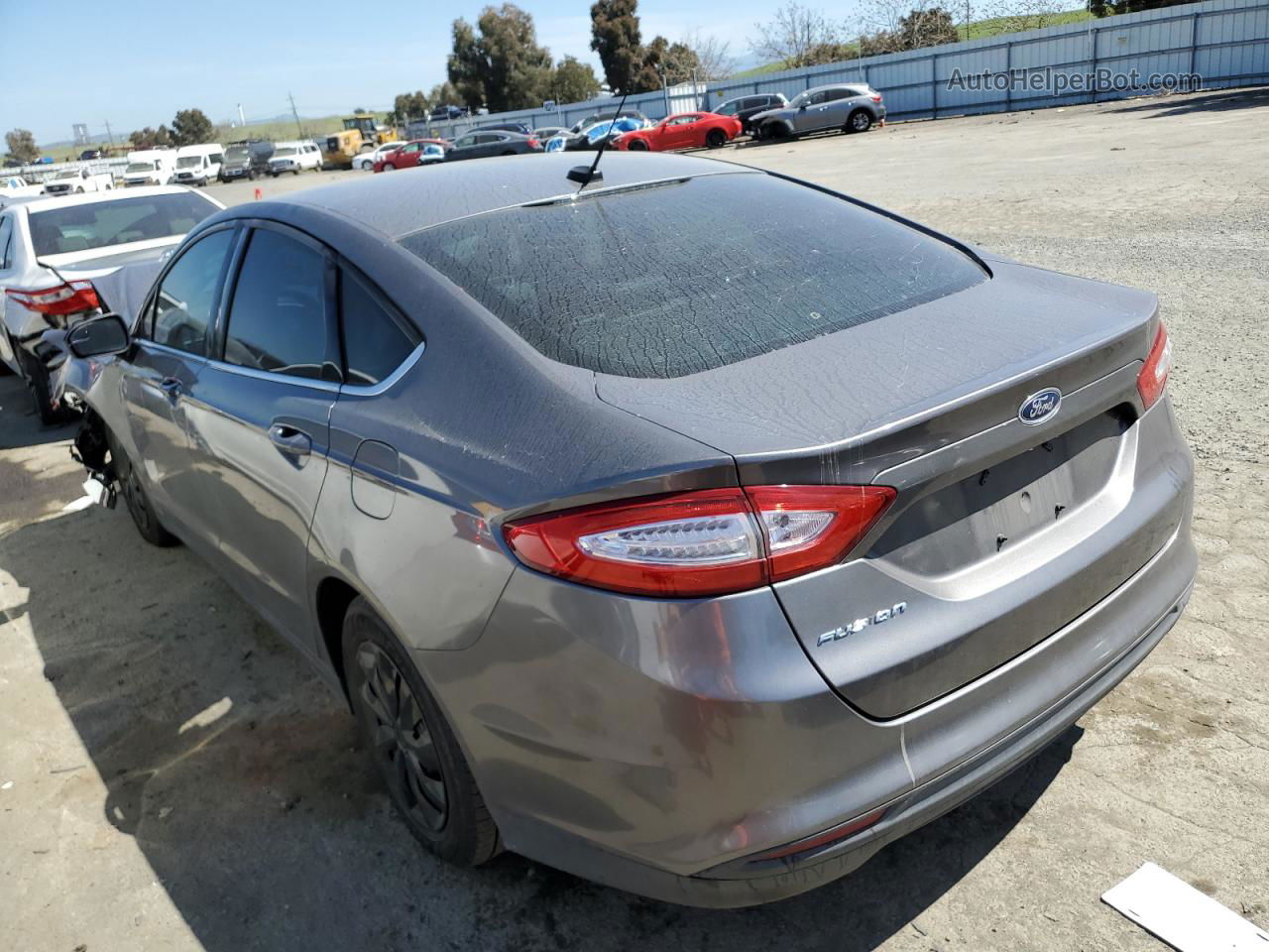 2013 Ford Fusion S Gray vin: 3FA6P0G73DR269095