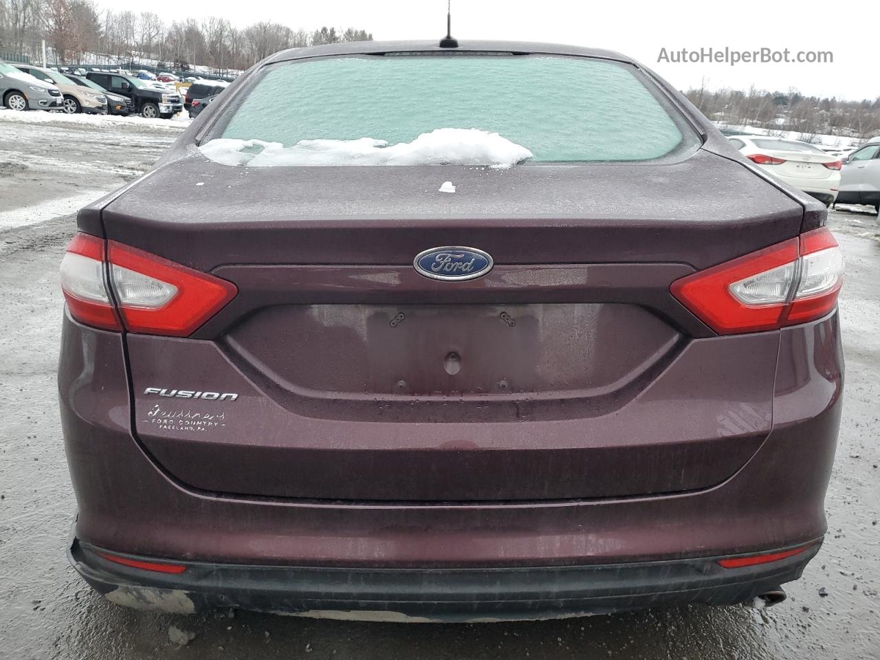 2013 Ford Fusion S Бордовый vin: 3FA6P0G73DR317128