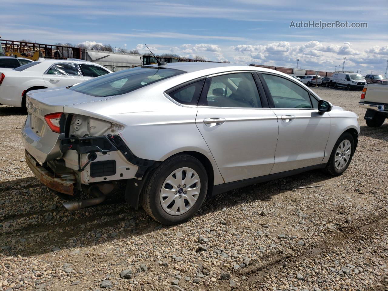 2013 Ford Fusion S Silver vin: 3FA6P0G73DR344040