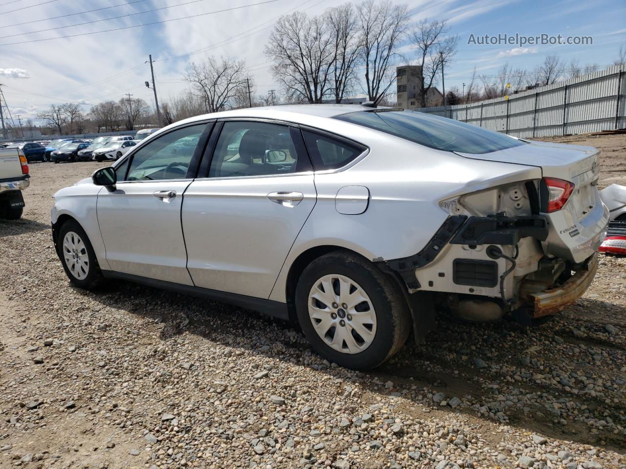 2013 Ford Fusion S Silver vin: 3FA6P0G73DR344040