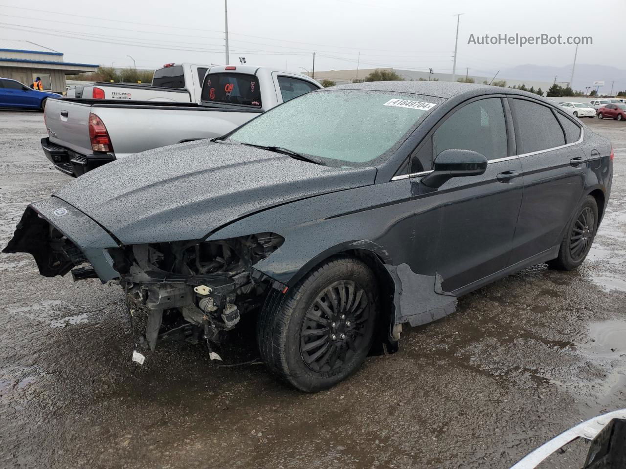 2014 Ford Fusion S Black vin: 3FA6P0G73ER203356