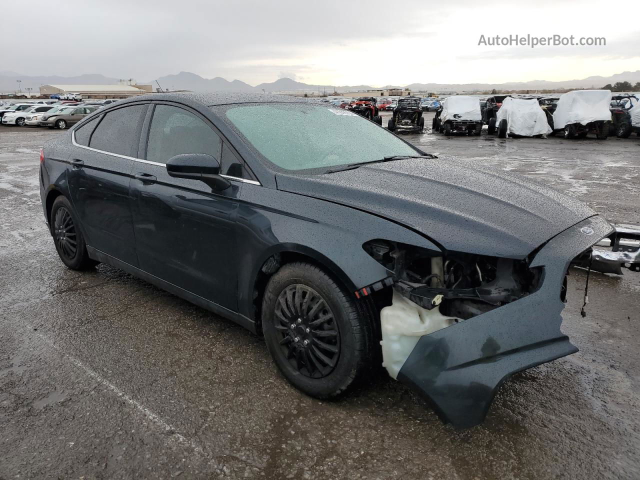 2014 Ford Fusion S Black vin: 3FA6P0G73ER203356