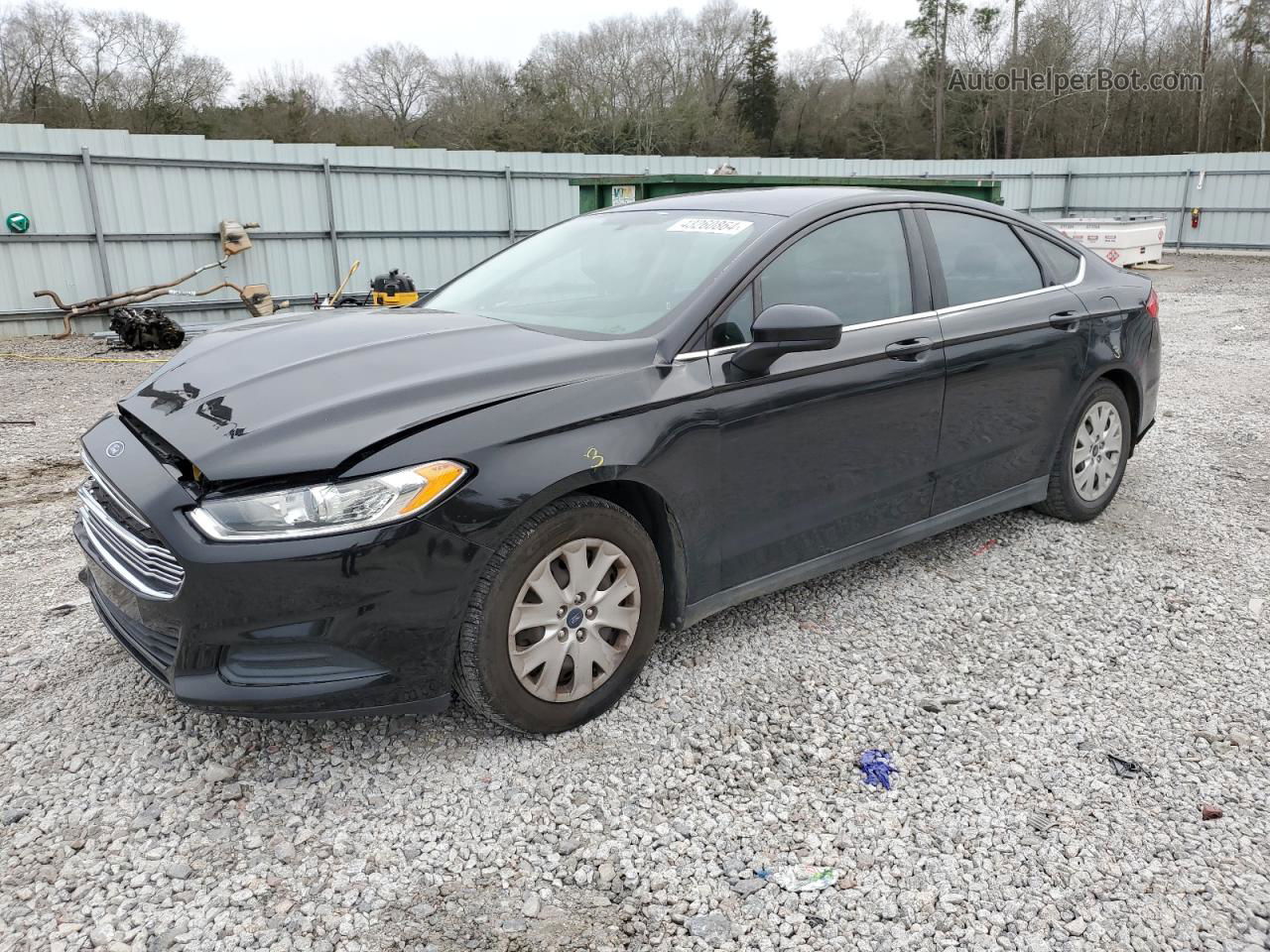 2014 Ford Fusion S Black vin: 3FA6P0G73ER316336