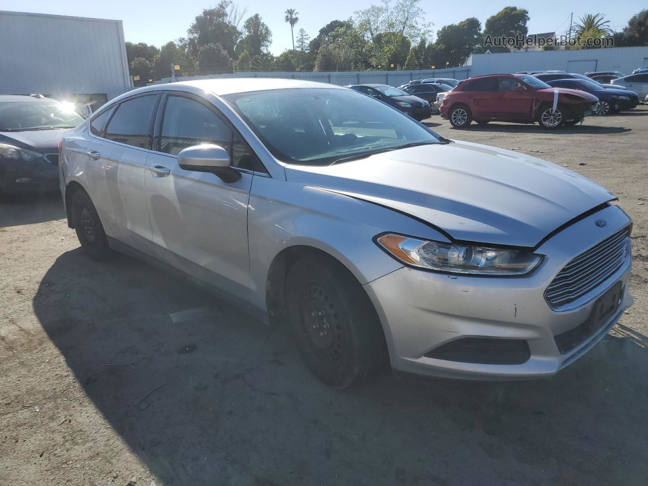 2014 Ford Fusion S Серебряный vin: 3FA6P0G73ER317258