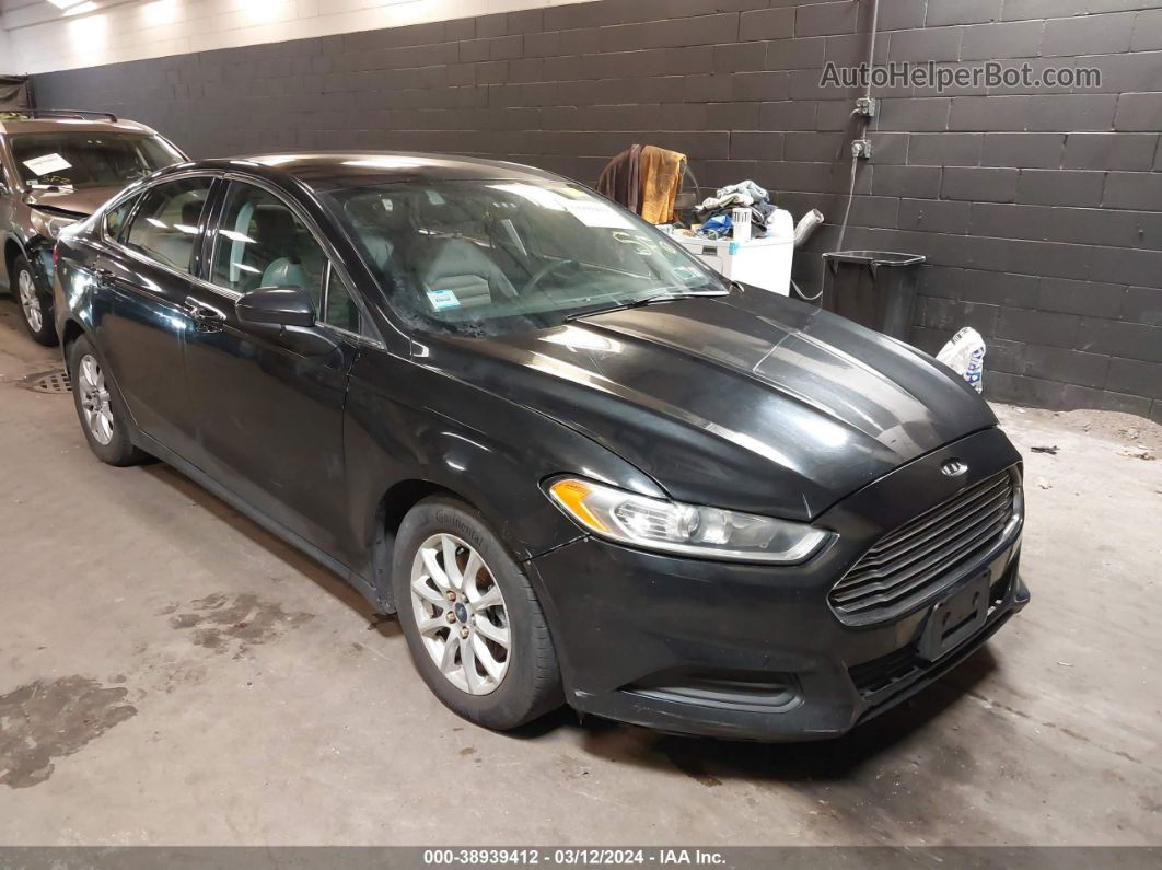 2015 Ford Fusion S Black vin: 3FA6P0G73FR202368