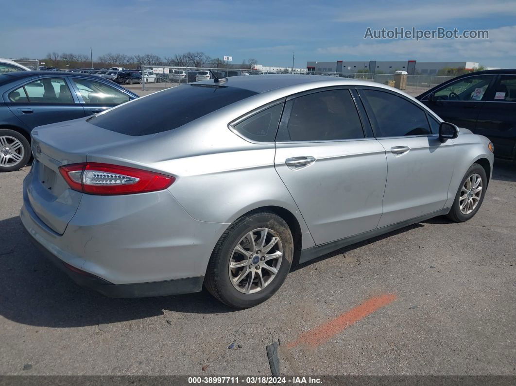 2016 Ford Fusion S Silver vin: 3FA6P0G73GR291778