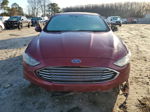 2017 Ford Fusion S Red vin: 3FA6P0G73HR104802