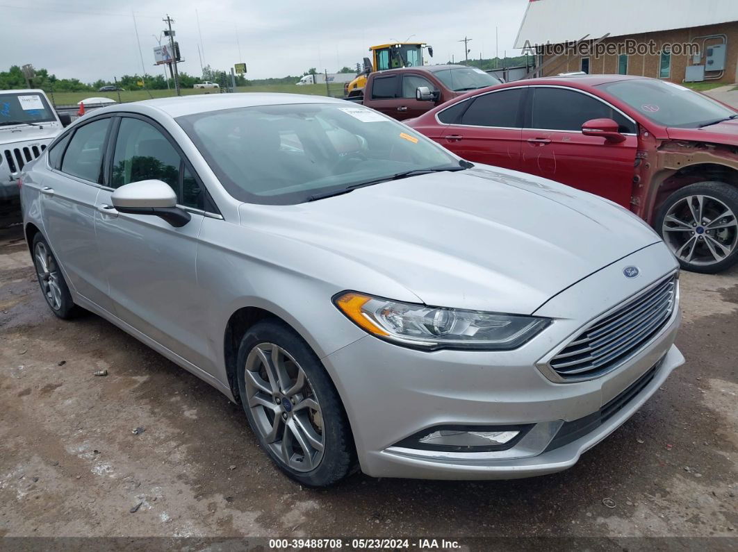 2017 Ford Fusion S Silver vin: 3FA6P0G73HR241707