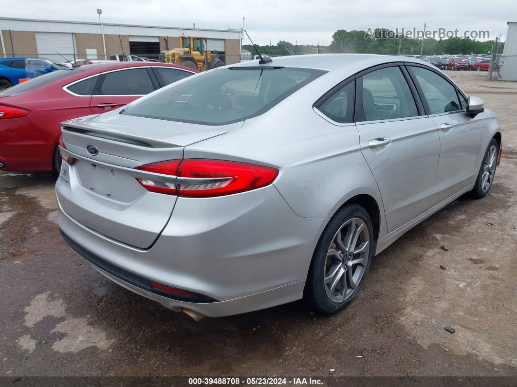 2017 Ford Fusion S Silver vin: 3FA6P0G73HR241707