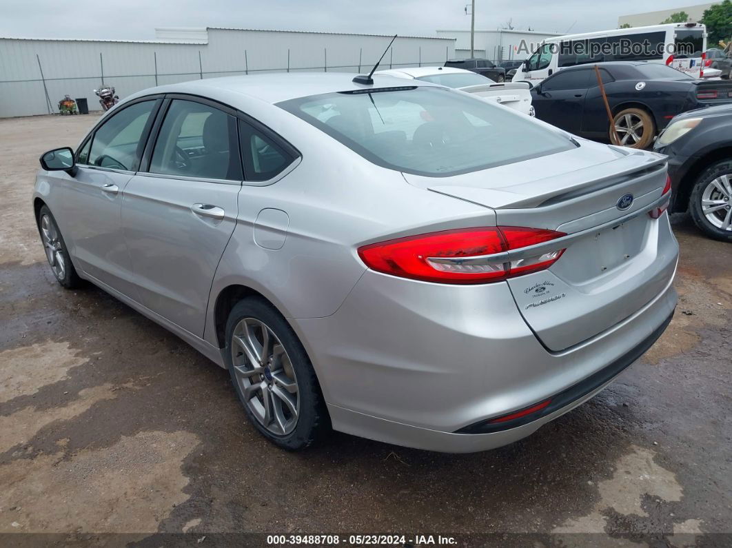 2017 Ford Fusion S Silver vin: 3FA6P0G73HR241707