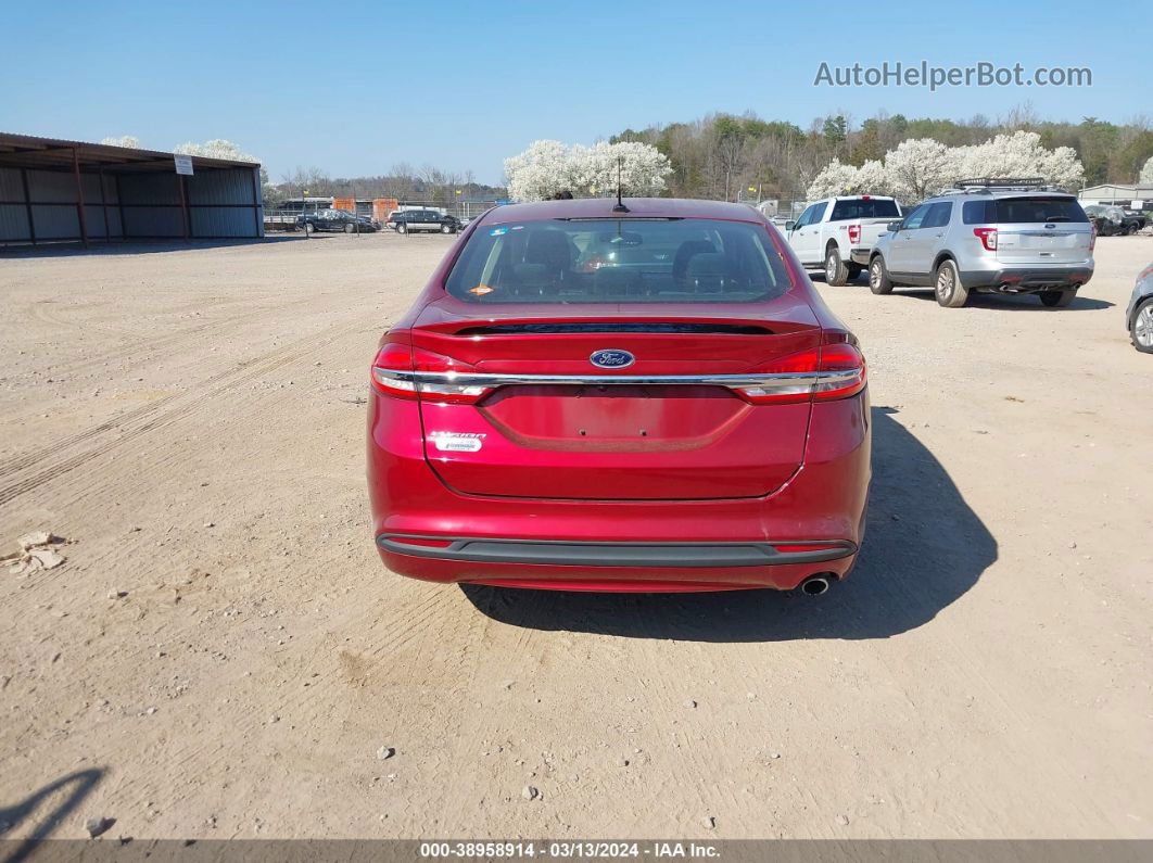 2018 Ford Fusion S Red vin: 3FA6P0G73JR276009