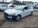 2019 Ford Fusion S White vin: 3FA6P0G73KR163453