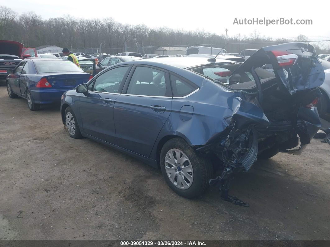 2019 Ford Fusion S Синий vin: 3FA6P0G73KR244520