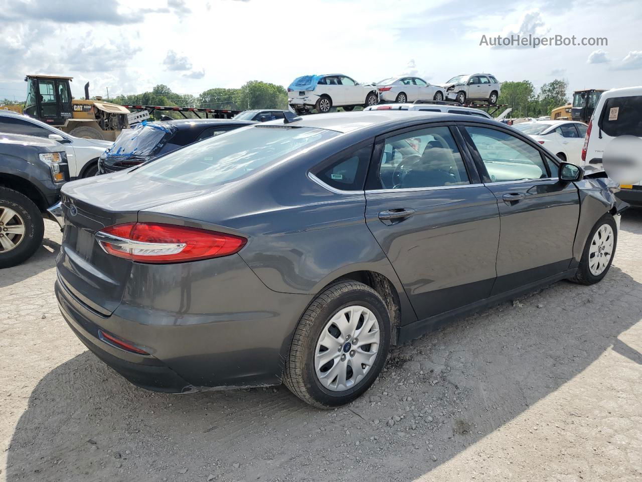 2020 Ford Fusion S Gray vin: 3FA6P0G73LR122757