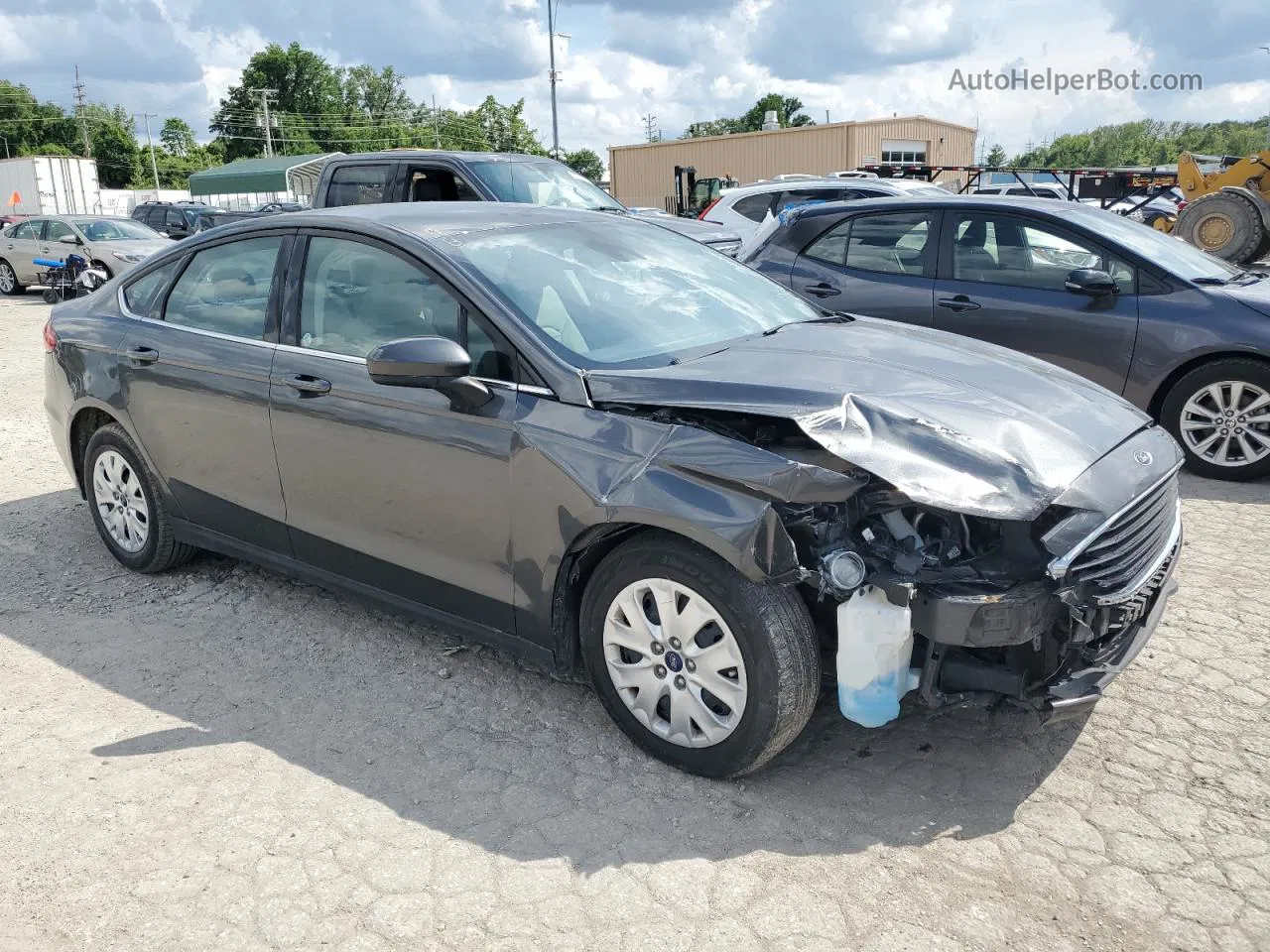 2020 Ford Fusion S Gray vin: 3FA6P0G73LR122757