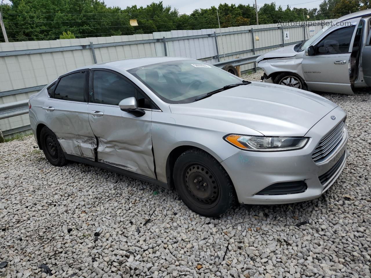 2014 Ford Fusion S Silver vin: 3FA6P0G74ER251738