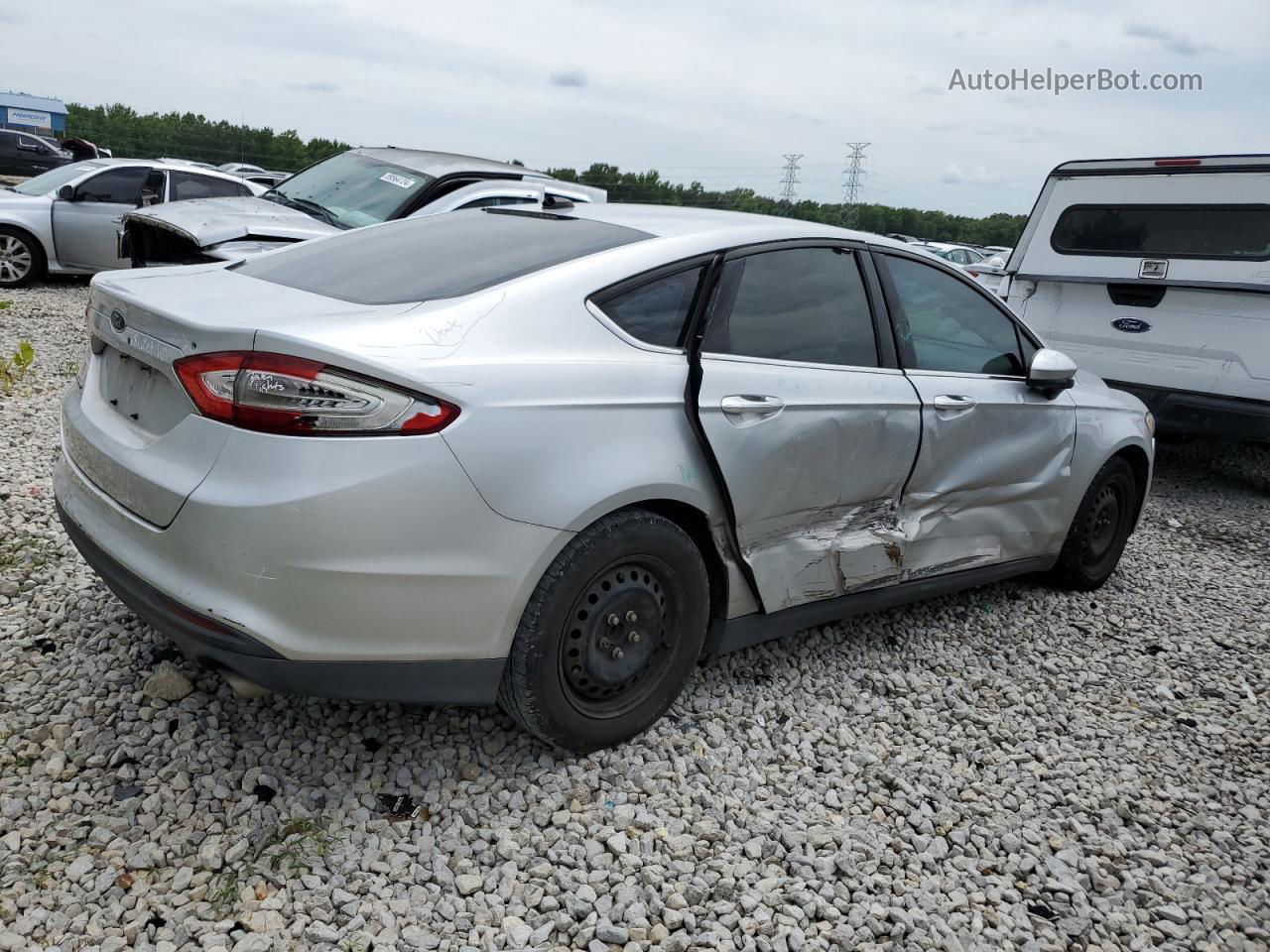 2014 Ford Fusion S Silver vin: 3FA6P0G74ER251738