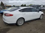 2015 Ford Fusion S Белый vin: 3FA6P0G74FR150975