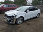 2015 Ford Fusion S Белый vin: 3FA6P0G74FR150975