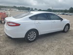 2015 Ford Fusion S White vin: 3FA6P0G74FR196452