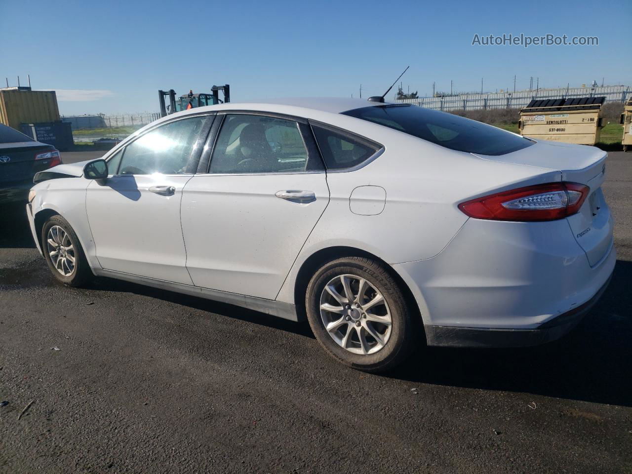 2016 Ford Fusion S White vin: 3FA6P0G74GR261804