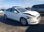 2016 Ford Fusion S White vin: 3FA6P0G74GR261804