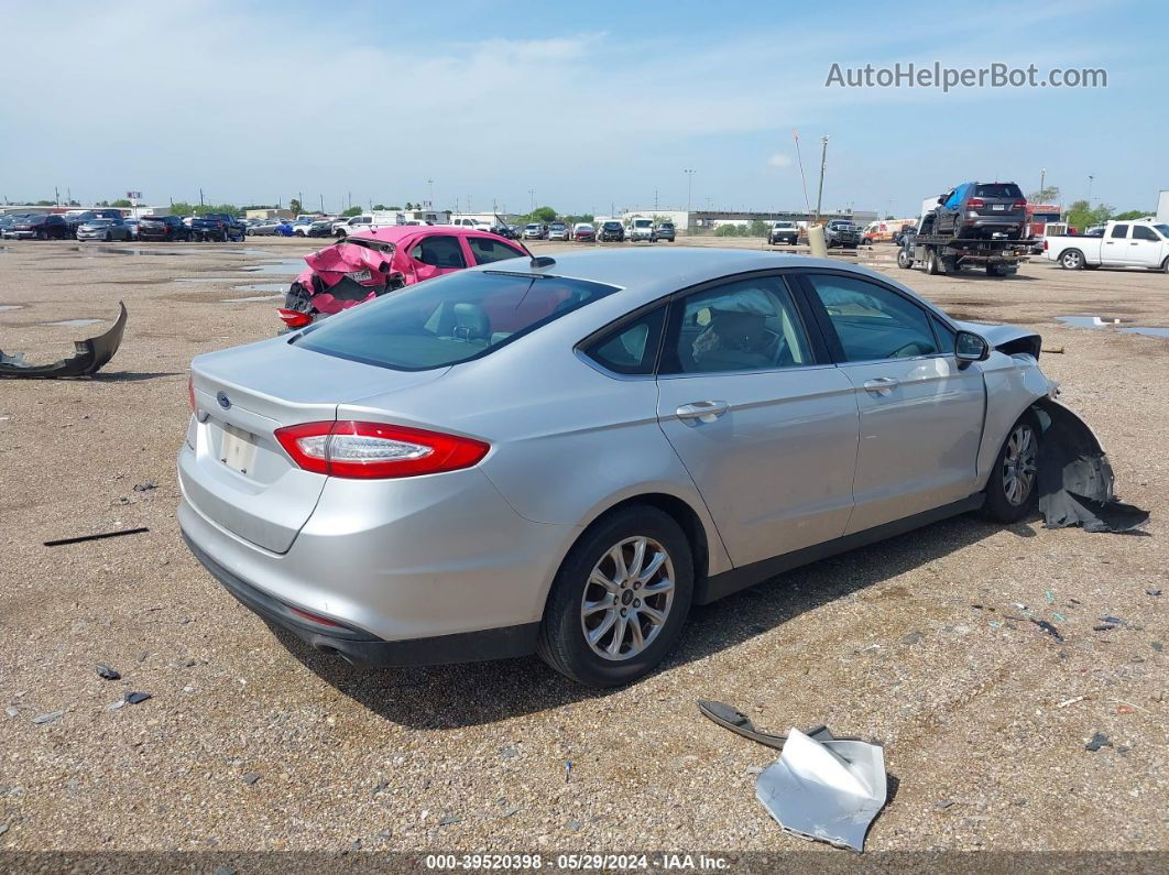 2016 Ford Fusion S Silver vin: 3FA6P0G74GR302206