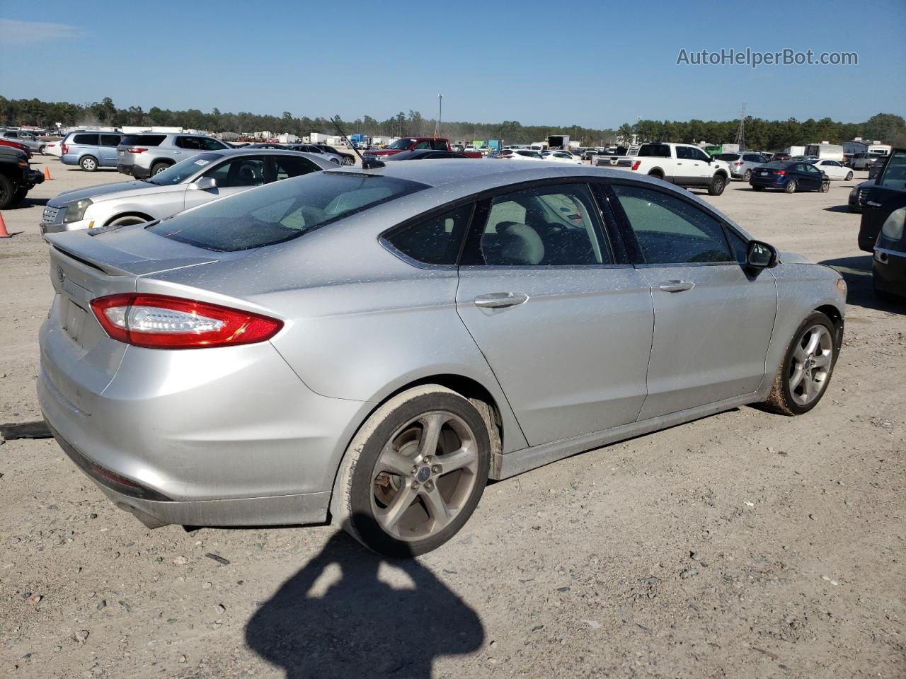 2016 Ford Fusion S Серый vin: 3FA6P0G74GR302318