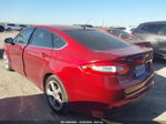 2016 Ford Fusion S Red vin: 3FA6P0G74GR340566