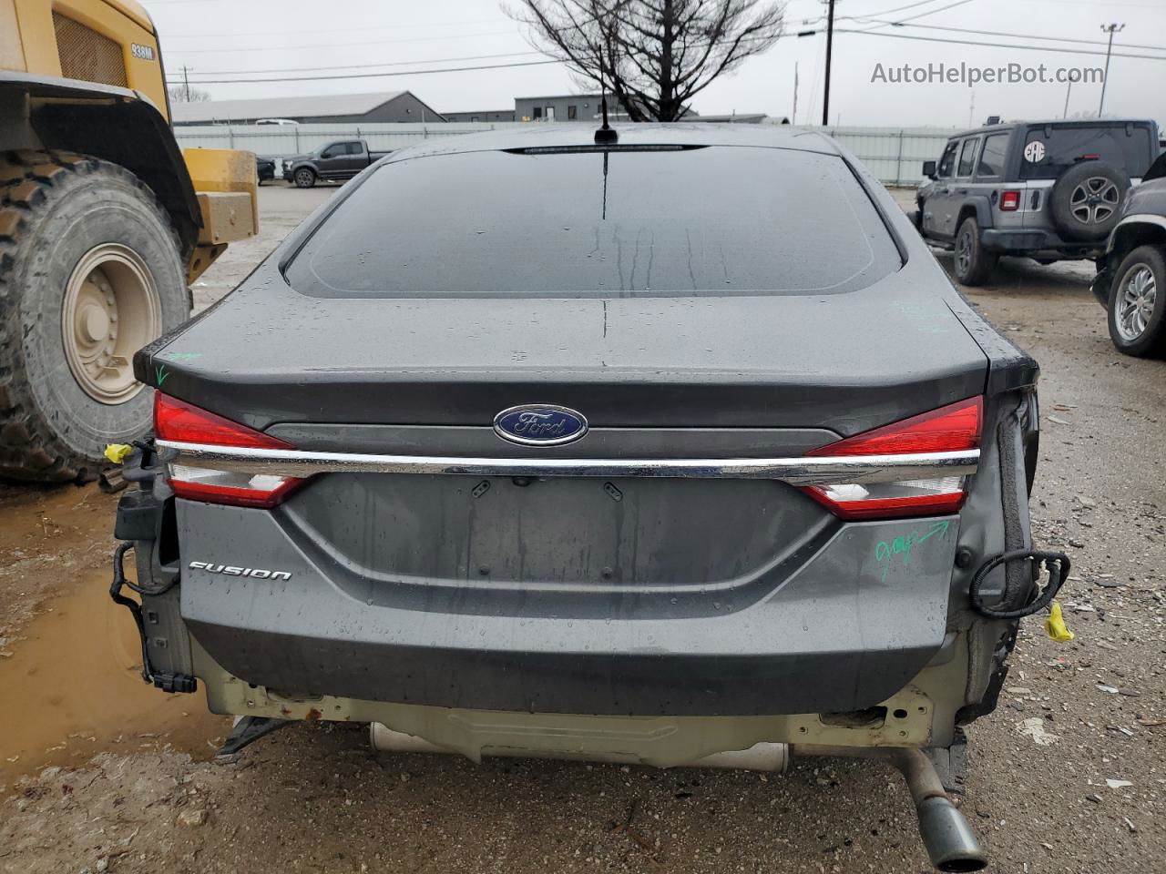 2017 Ford Fusion S Gray vin: 3FA6P0G74HR104128