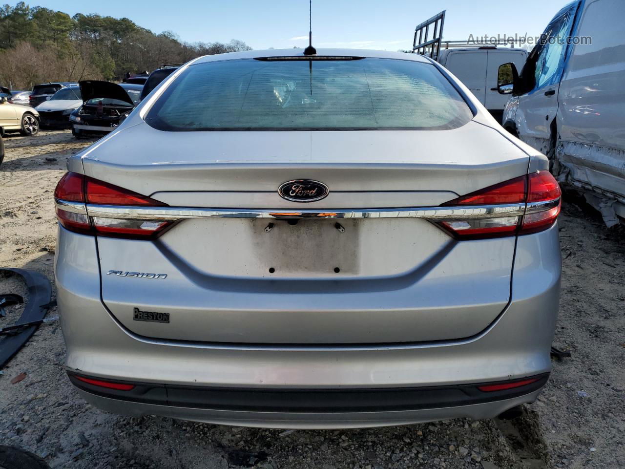 2017 Ford Fusion S Silver vin: 3FA6P0G74HR185003