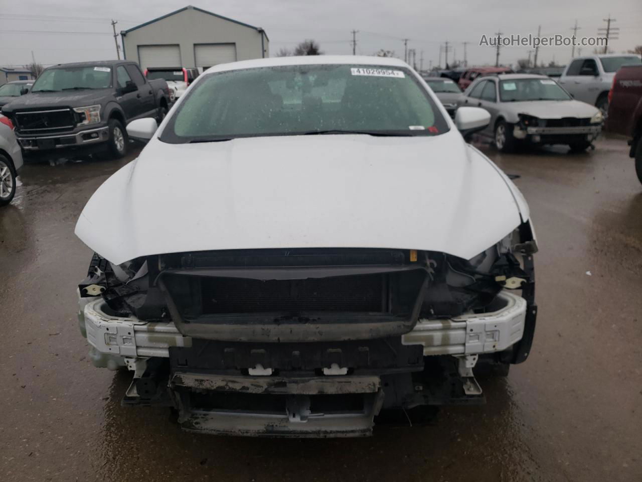 2017 Ford Fusion S White vin: 3FA6P0G74HR222230