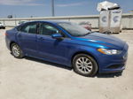 2017 Ford Fusion S Синий vin: 3FA6P0G74HR273730