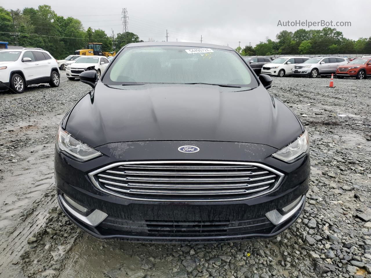 2017 Ford Fusion S Black vin: 3FA6P0G74HR308878