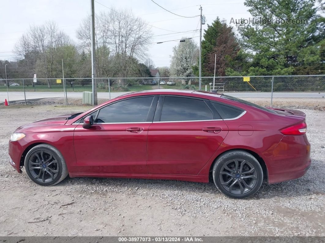 2018 Ford Fusion S Red vin: 3FA6P0G74JR113126