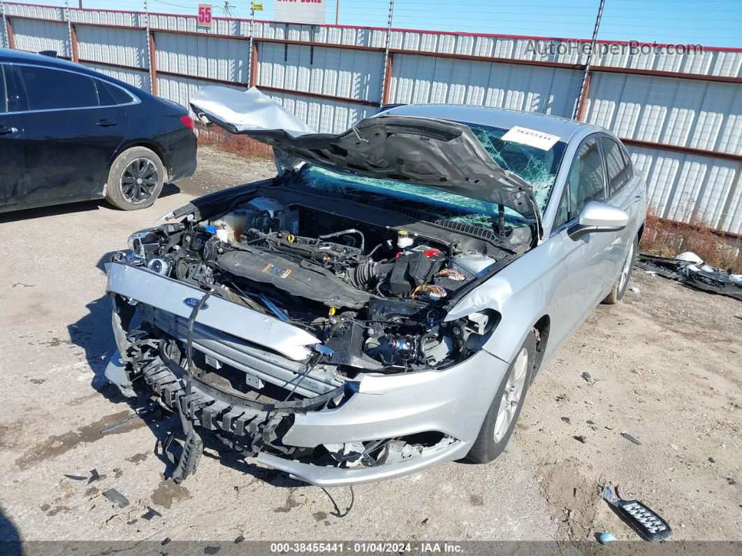 2018 Ford Fusion S Silver vin: 3FA6P0G74JR203604