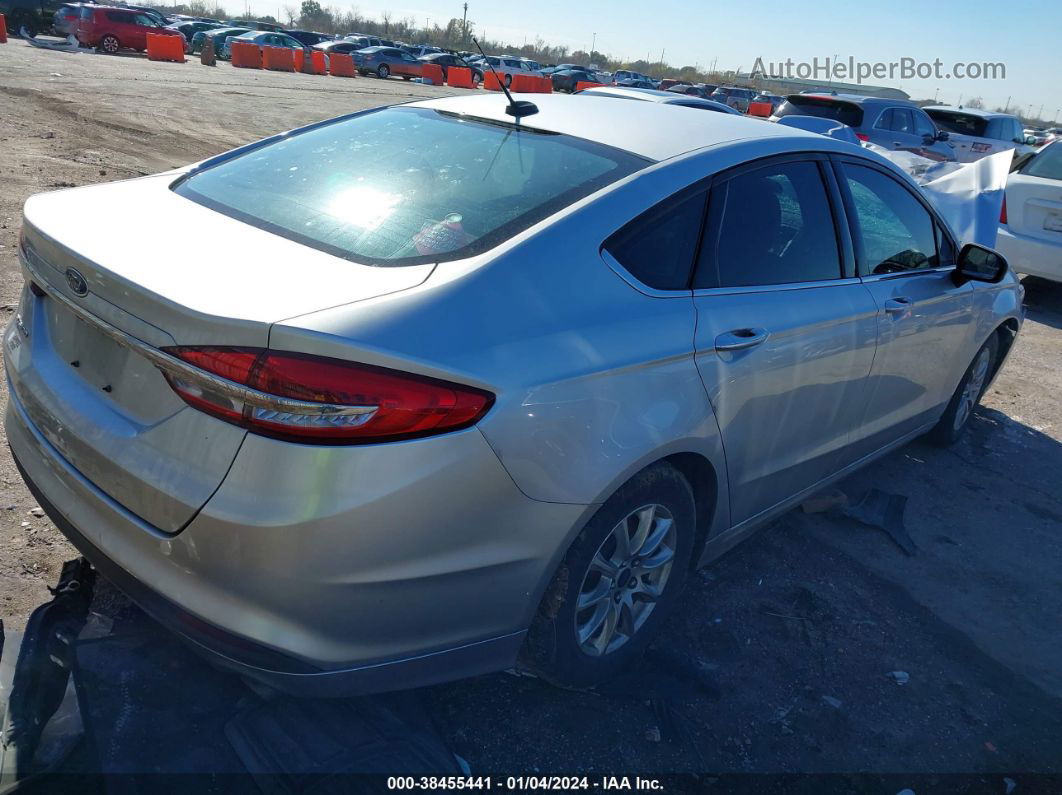 2018 Ford Fusion S Silver vin: 3FA6P0G74JR203604