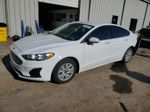 2019 Ford Fusion S White vin: 3FA6P0G74KR127576