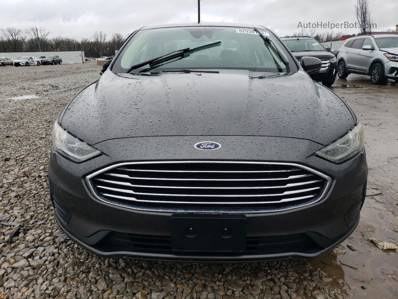 2019 Ford Fusion S Gray vin: 3FA6P0G74KR166247