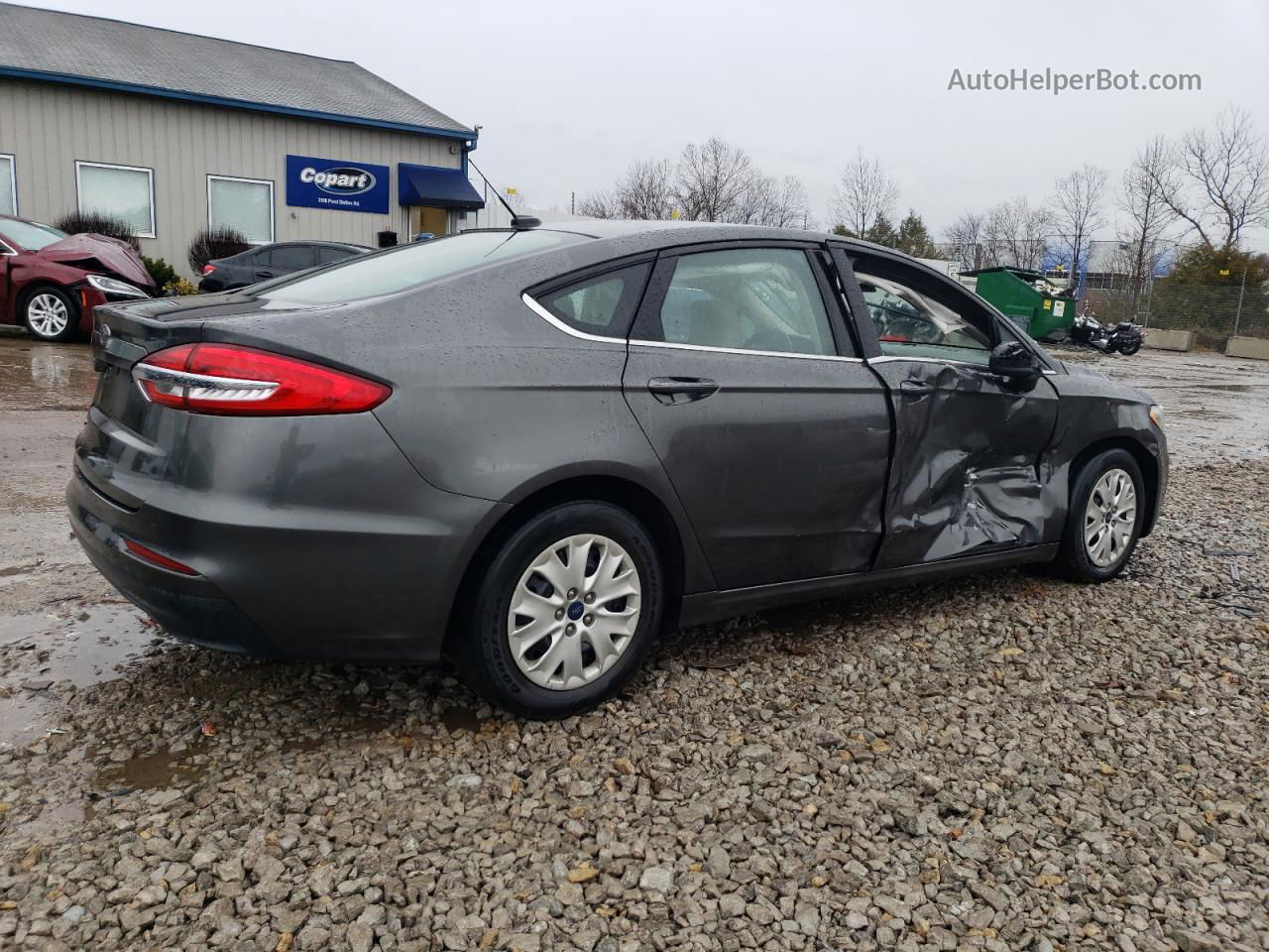 2019 Ford Fusion S Gray vin: 3FA6P0G74KR166247