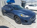 2019 Ford Fusion S Blue vin: 3FA6P0G74KR213650