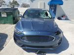 2019 Ford Fusion S Синий vin: 3FA6P0G74KR213650