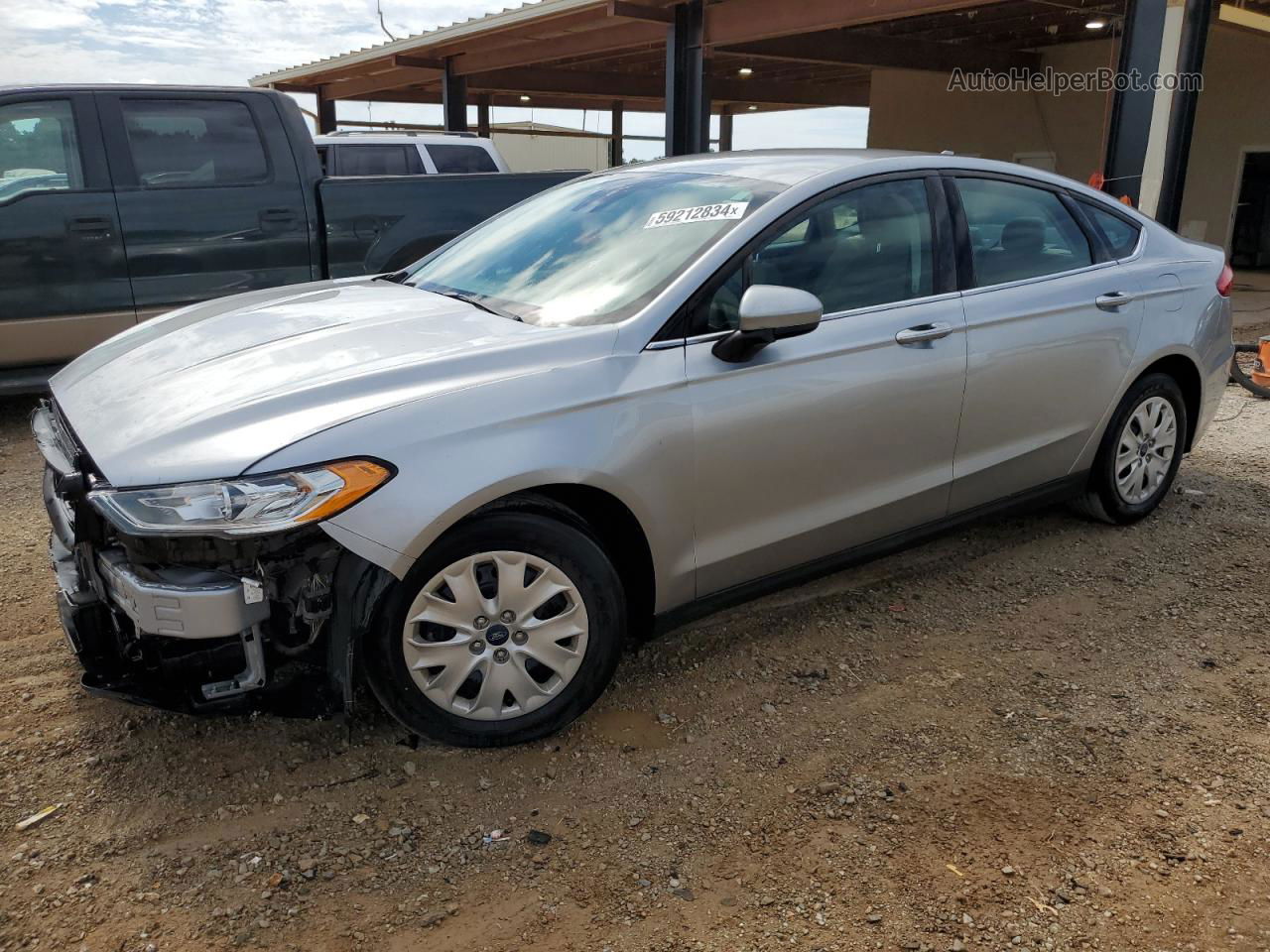 2020 Ford Fusion S Gray vin: 3FA6P0G74LR134755