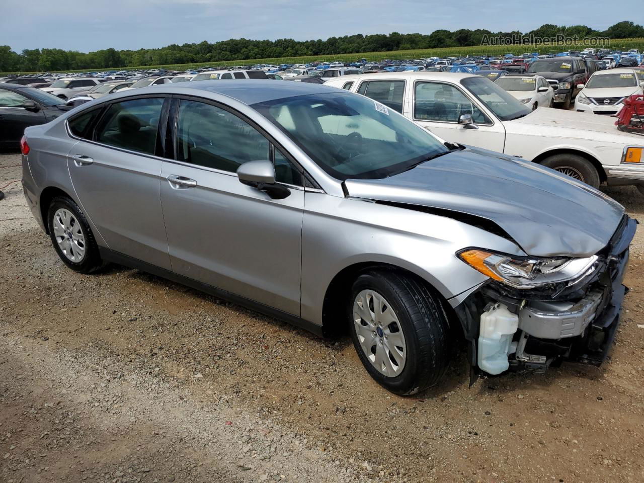 2020 Ford Fusion S Gray vin: 3FA6P0G74LR134755