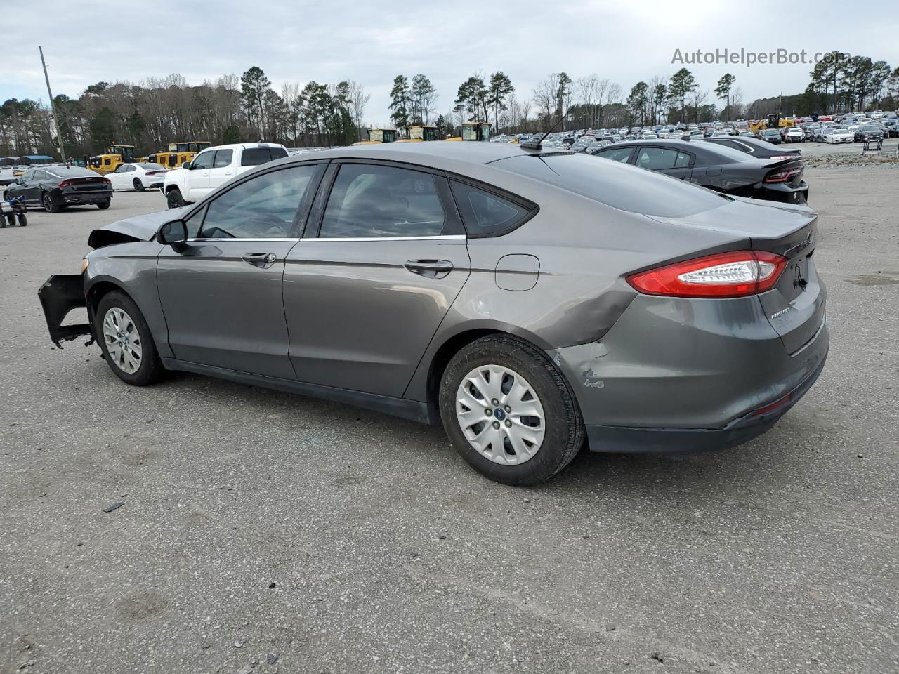 2013 Ford Fusion S Gray vin: 3FA6P0G75DR197929